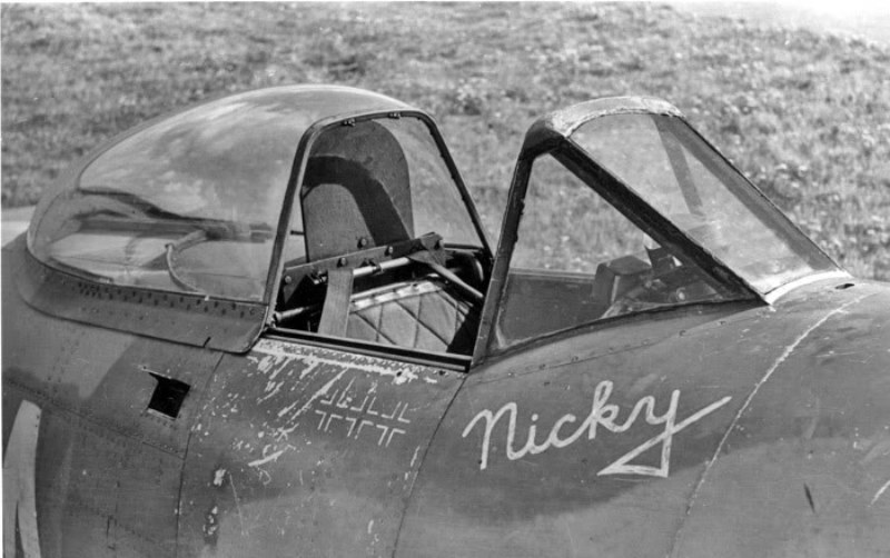 R SEAT tZNhIj2 Hugh Fraser s Typhoon RB281 Nicky 439 Canadian squadron 1945.jpg